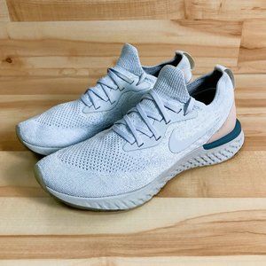 Nike Epic React Flyknit Running Shoe Platinum Celestial Teal - Women's Size 10